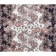 thumbnail image 2 of Zelouf Queen Paisley Double Border Print Crepe Back Satin  , Sewing, DIY, Crafts Fabric by the Yard, Black/neutral, 3 Yard, 2 of 2