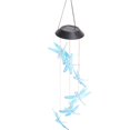 thumbnail image 3 of Campanas de viento solares con luz IP45, libélula colorida impermeable, lámpara LED móvil para exteriores, campanas de viento para patio y césped, 3 of 8