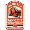 thumbnail image 2 of Cincinnati Bengals Wood Sign - 11''x17'' Fan Cave Design, 2 of 2
