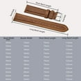 thumbnail image 6 of BISONSTRAP Watch Strap 20mm, Vintage Leather Replacement Watch Band, Light Brown with Thread, 6 of 7