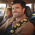 thumbnail image 3 of Uorisanigo Sunflowers Seatbelt Cushion Fluffy Safety Belt Strap Shoulder Pad Soft Comfort Cover Seat Belt Cushion Harness Pad Helps Protect You Neck for a More Comfortable Driving, 3 of 7