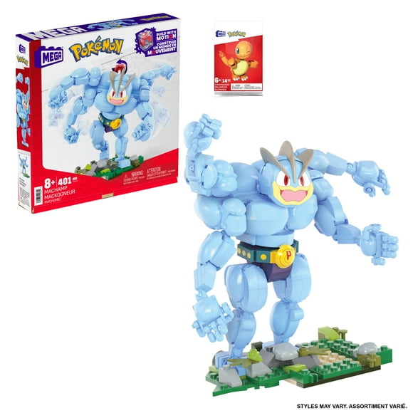 Ensemble Pokémon MEGA – coffret de construction Mackogneur (401 pièces) et coffret Pokémon à construire (les personnages peuvent varier)