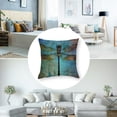 thumbnail image 5 of Acheng Home Decorative Dragonfly Grunge Blue Vintage Wings Dragon Throw Pillow Case Cushion Cover for Sofa Couch 24x24in, 5 of 7