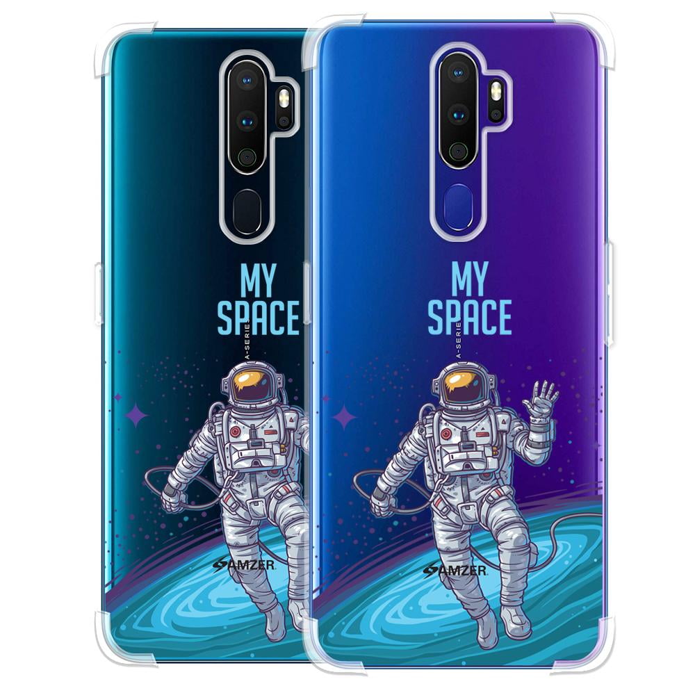 AMZER Oppo A9 2020 Case, Clear Designer Soft & Flexible TPU Ultra-Thin Shockproof Transparent