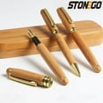 thumbnail image 2 of STONEGO Classic Luxury Wooden Fountain Pen - 0.5mm Signature Fountain Pen with Elegant Wooden Design - Perfect for Gift Giving, Professional Office Writing and Decorative Desktop Accessories, 2 of 7