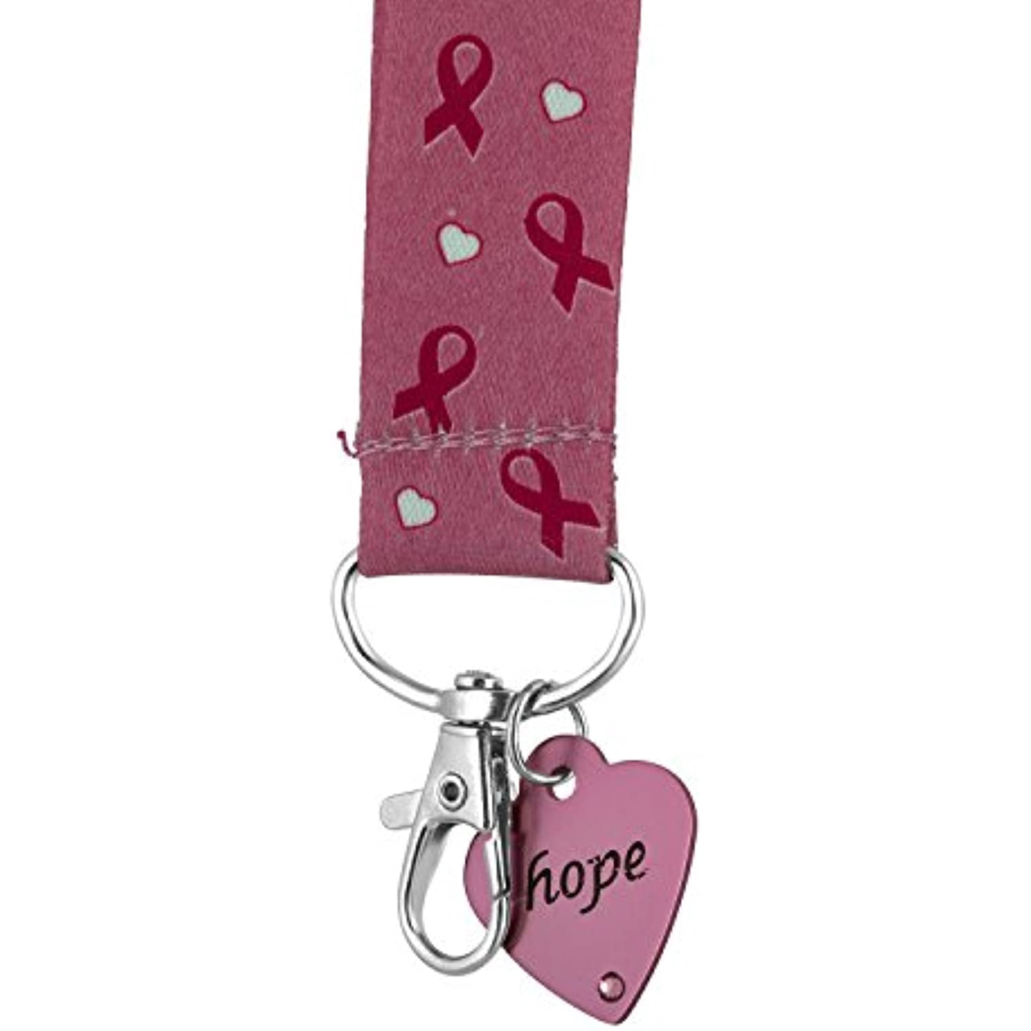 Hillman Group 712180 Breast Cancer Awareness Lanyard with Hope Charm -  6 Piece