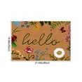 thumbnail image 3 of Spring Floral Outdoor Doormat Artificial Coir Entry Mat | Non-Slip Rubber Backing Grip | Sturdy Weather-Resistant Floor Mat for Front Door, Patio, Indoor or Outdoor Use, 3 of 6