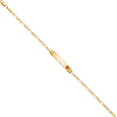 thumbnail image 2 of 14K Solid Yellow Gold Medical Alert Figaro Link Name Bar Identification ID Bracelet, 2 of 4