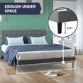 thumbnail image 6 of ijuicy Queen Size Bed Frame, Linen Fabric Upholstered Adjustable Headboard with Button Tufted for Bedroom,No Box Spring Needed - Dark Grey, 6 of 8