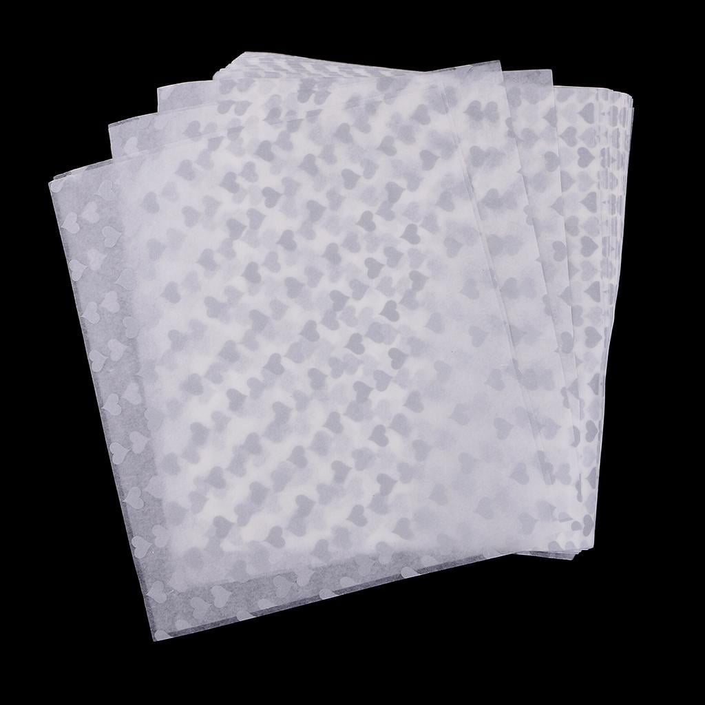 50 Pcs Heart Design Candy Paper Food Wax Wrap Packaging Paper 22x25cm 
