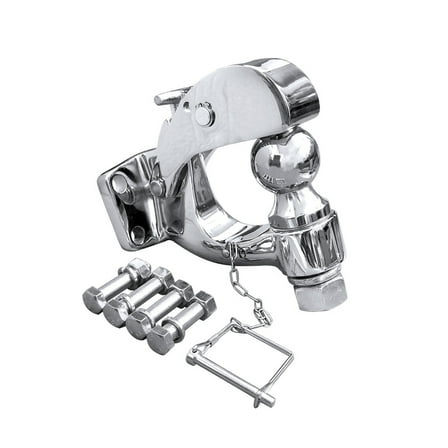 Pintle Hook Chrome Hitch Towing Heavy Duty 5 TON Car Towbar RV Parts Camper Caravan Motorhome Accessories ,Easy to Use