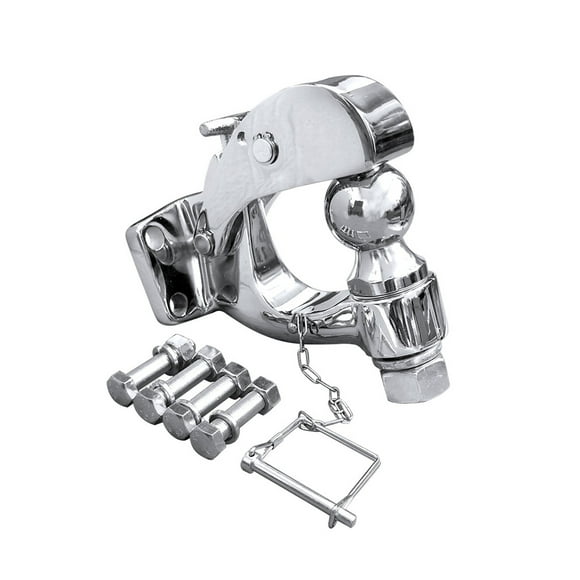 Pintle Hook Chrome Hitch Towing Heavy Duty 5 TON Car Towbar RV Parts Camper Caravan Motorhome Accessories ,Easy Operate