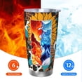 thumbnail image 5 of Lsque Vintage Sunflowes Pattern 20oz Car Cup with Lid and Straw, Insulated Coffee Cup with Straw Topper, Spill Proof Travel Coffee Mug, Stainless Steel Tumble-Without Straw, 5 of 8