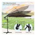 thumbnail image 5 of 10ft Patio Offset Umbrella with Solar LED Lights - Outdoor Cantilever Market Umbrella - Beige, 5 of 8