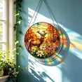 thumbnail image 6 of Diceymbol Acrylic Puzzles Suncatcher Window Hanging 7.4 Inch Tiffany Style Stained Glass Sun Catcher Dream Catchers for Adults Mother's Day Gift Home Decor (Deer Autumn), 6 of 6