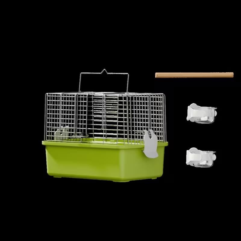 Stainless Steel Wire Bird Cage with Plastic Base for Parakeets Cockatiels Finches