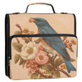thumbnail image 2 of Water-Resistant 3-Ring Binder Organizer with Multiple Pockets Zipper Binder Bag for Office Bluebird on Elegant Branch, 2 of 8