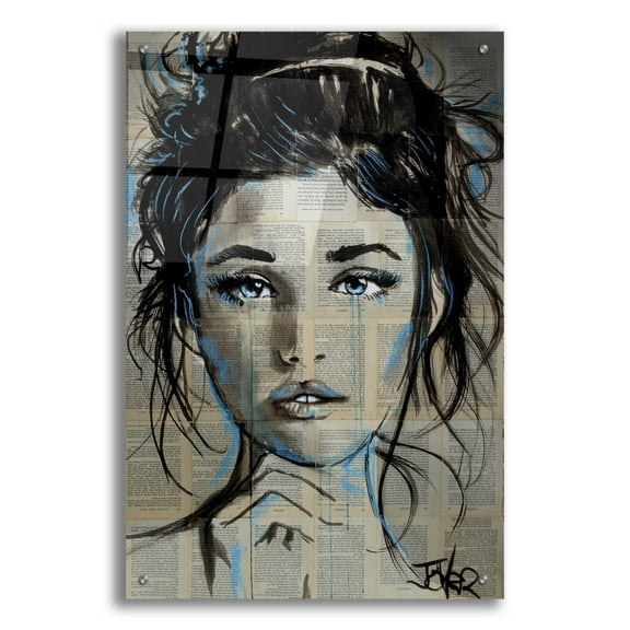 Epic Art 'Baby Blue' by Loui Jover, Acrylic Glass Wall Art, 24"x36"
