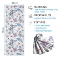 thumbnail image 2 of Watercolor Butterfly Flower Leaf White Pattern Hot Yoga Mat Towel Non Slip for Hot Yoga - Quick-Drying Yoga Mat Cover with 4 Corner Pockets with Travel Bag - Hot Yoga Towel Non Slip 74"x26", 2 of 6