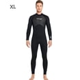 thumbnail image 2 of Naiovety Traje de buceo de 3mm, Material de nailon, buena elasticidad, traje de baño de una pieza de estilo de manga larga, traje de neopreno con ribete Deportes acuáticos Hombres Negro SG Naiovety OD020682-04, 2 of 6