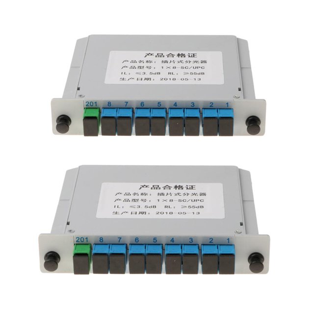 Conector SC / UPC Divisor de fibra óptica 1 a 8 Macarena Divisor óptico ABS PLC