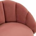 thumbnail image 4 of TOV Furniture Myla Salmon Swivel Velvet Counter Stool with Gold Accents, 4 of 7