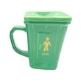 thumbnail image 4 of Taza de café divertida con diseño de sartén en cuclillas, regalos ingeniosos, agarre cómodo y personalidad. verde, 4 of 9