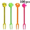 thumbnail image 2 of 100PCS Fruit Picks Creative Assorted Plastic Disposable Fruit Stick Food Pick, 2 of 10