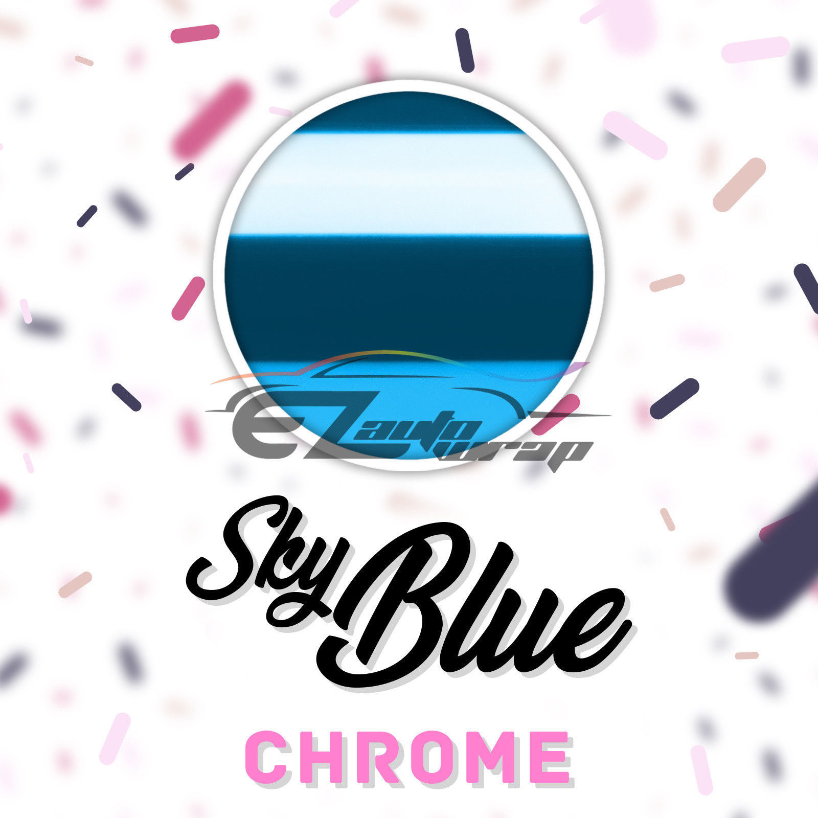 ESSMO Sky Blue Chrome Heat Transfer Vinyl HTV Sheet T-Shirt 20" Wide Iron On Heat Press 20"x360"
