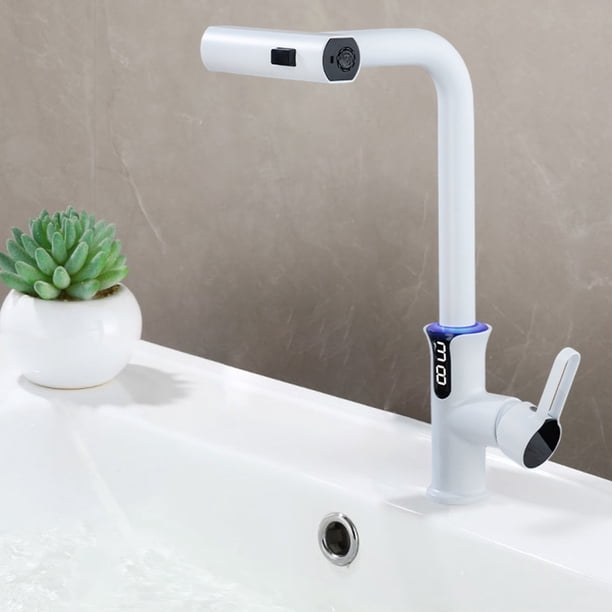 Grifo mezclador de agua fría y caliente, grifo extraíble de aleación de zinc de 1/2 pulgada para cocina y baño