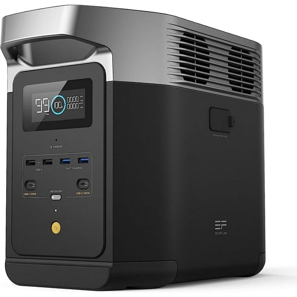DELTA 2Portable Power Station DELTA 2 with Waterproof Handbag, 1024Wh LiFePO4 Battery, 1800W AC/100W USB-C Output, Solar Generator(Solar Panel Optional) for Camping, Home Backup & RVs
