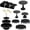Black, variant on Whitejianpeak 13Pcs Gold Cake Stand Set, Metal Dessert Table Display Set with Cake Display Stand, 3 Tier Cupcake Stand, Cake Cutting and Serving Tongs for Wedding Birthday Party Celebration