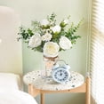 thumbnail image 2 of Faux Flowers in Vase, Fake Flowers with Vase, Silk Roses in Vase Faux Flower Arrangements in Vase Floral Centerpieces for Dining Room Table Living Room Office Kitchen Bathroom, 2 of 5