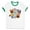 White/Kelly Green, variant on Halloween Smileys Ringer Tee Shirt Unisex Large White/Black