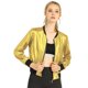 thumbnail image 1 of Disfraz De Halloween PaMujer, Brillante, Holográfico, Brillante, Metálico, Ligero, Brillante, ChaqueDe Bombardero Oro S, 1 of 6