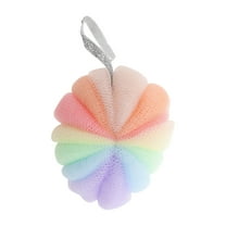 Unique Bargains 1 Pc Pumpkin-shaped Bath Shower Loofah Sponge Body Puffs for Bathroom Colorful