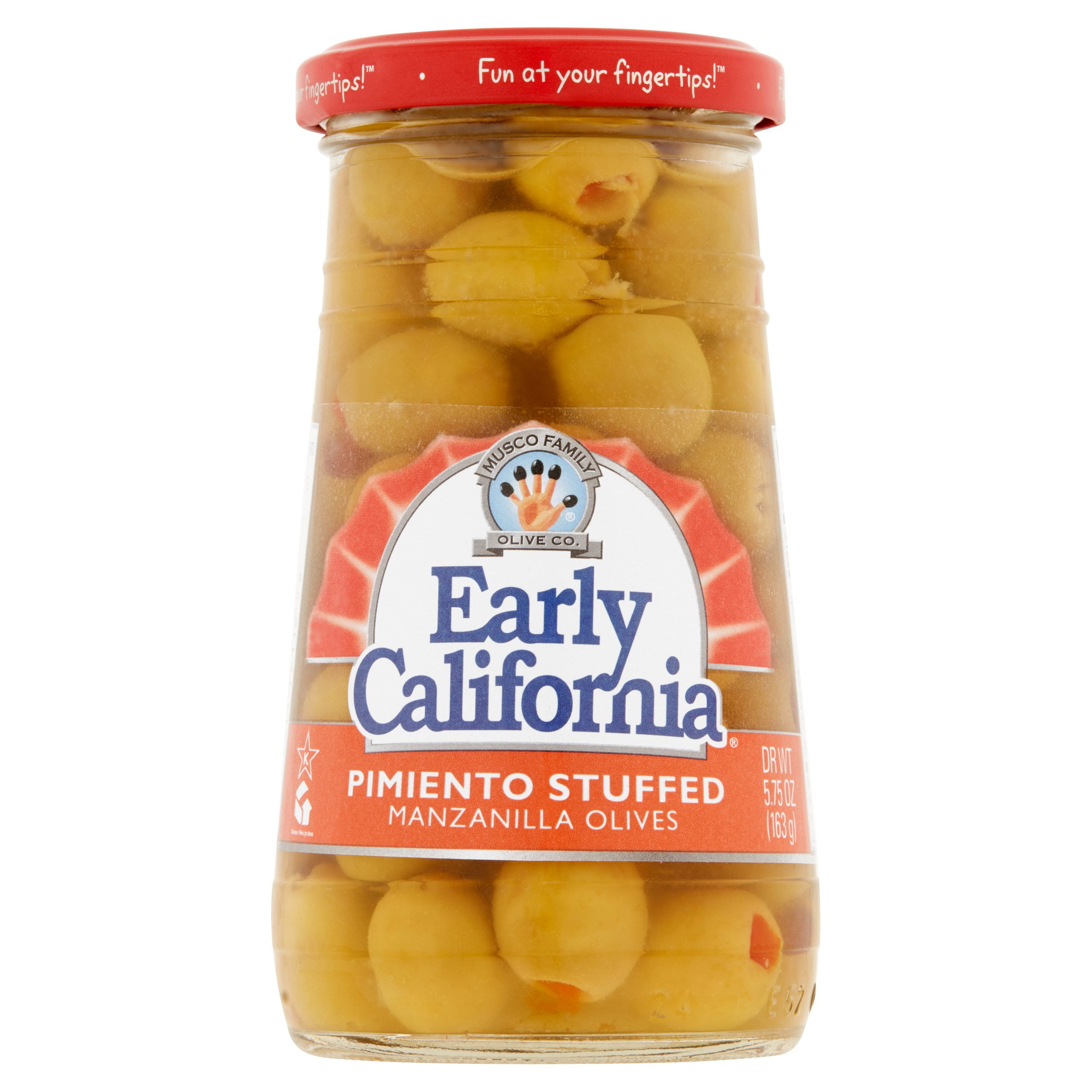 Early California Pimiento Stuffed Manzanilla Olives, 13 oz by Musco Family Olive Co.