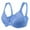 Blue, variant on Curyon Womens Front Closure Underwire U-Back Unpadded Wide Strap Plus Size Bra,36DD