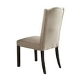 thumbnail image 3 of Set of 2 Linen & Weathered Dining Chair, Upholstered Dining Chairs, Dining Room Chairs, Kitchen Chairs, Wooden Side Chair for Kitchen Dinning Room Restaurant (Beige), 3 of 7