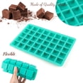 thumbnail image 4 of Paquete de 2 moldes cuadrados de caramelo de silicona, 40 cavidades, moldes de silicona para chocolate, minicubos para caramelos duros, cubitos de hielo, 4 of 5