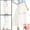 Cream White, variant on Unique Bargains Women's Long Skirts Elastic Waist Lace Insert A-Line Maxi Skirt