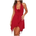 thumbnail image 2 of SMihono Robe Bohème d'Été pour Femmes Grande Taille Mode Féminine Décontractée Printemps et Été Camis Sans Manches Robe à Col en V, 2 of 9