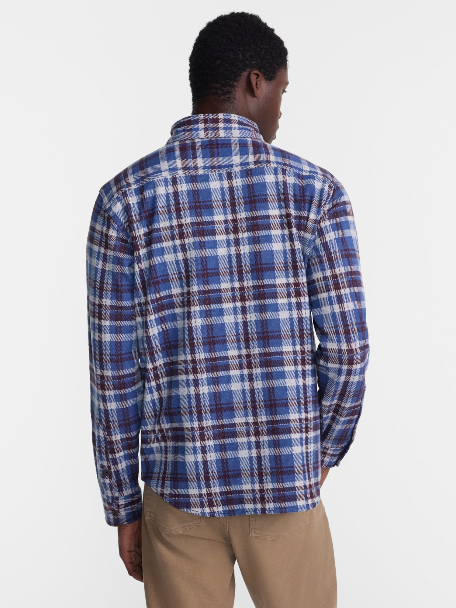 George Men's Knit Overshirt with Long Sleeves, Sizes XS-4XLT
