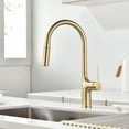 thumbnail image 2 of SUMERIAN Kitchen Faucet with Pull down Sprayer Dual Mode Single Handle Single Hole Brushed Gold Kitchen Sink Faucet Lead-free, 2 of 11
