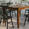 Emma + Oliver 60" Rectangular Solid Wood Dining Table for 6, Matte ...