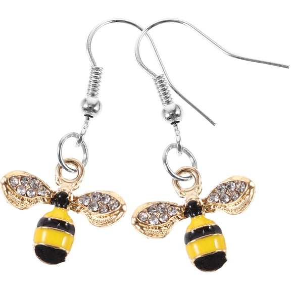 Luxshiny Trendy Earrings For Women Bee Shaped Earrings Multi Alloy 1 Pair