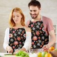 thumbnail image 3 of Pioneer Flower Floral Print Pattern Apron for Women and Men, Cotton Linen Waterproof with Pockets, Adjustable, 33x27 Inch for Kitchen, Gardening, BBQ, Salon, 3 of 6