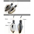 thumbnail image 4 of LED Forma De Cuchillo Indicadores De Señal De Giro Light2pcs Motocicleta 12V Ámbar Intermitente Super Brillante Lámpara Para Honda Yamaha Suzuki, 4 of 4