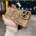 thumbnail image 2 of for iPhone 14 Pro Max Phone Case Glitter, Compatible with Magsafe Magnetic Cases, Transparent Luxurly Plated Sparkly Design, Soft Shockproof Camera Lens Protective Back Cover, Gold, 2 of 13