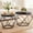 Black, variant on Aidoly 2-Piece Round Nesting Coffee Table Set with Hidden Storage, Modern Geometric Movable End Tables for Living Room – Brown